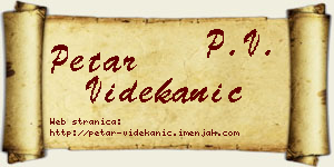 Petar Videkanić vizit kartica